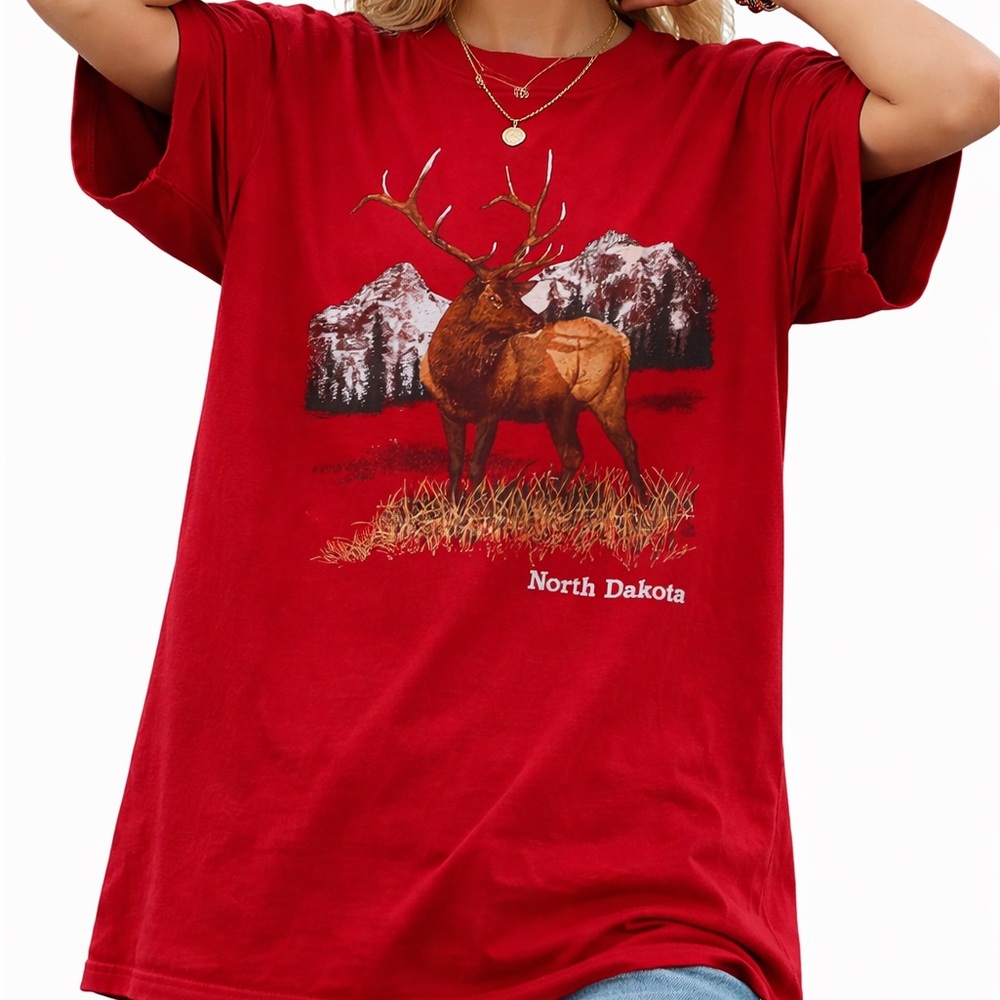 Elk Red Shirt, North Dakota Graphic T